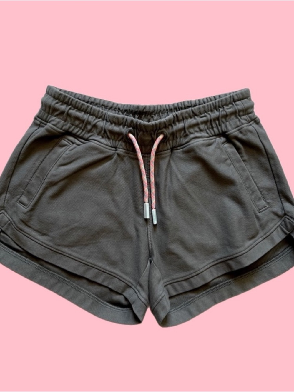 Athleta Girl Charcoal Drawstring Athletic Shorts (S)